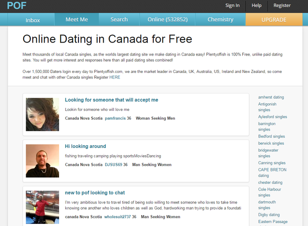 Canadian Online Dating Free