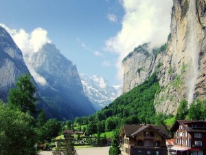 Lauterbrunnen Valley in Switzerland in Summer