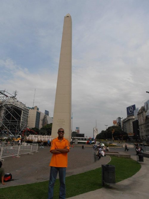 Me in Buenos Aires, Argentina in front of the Obelisk